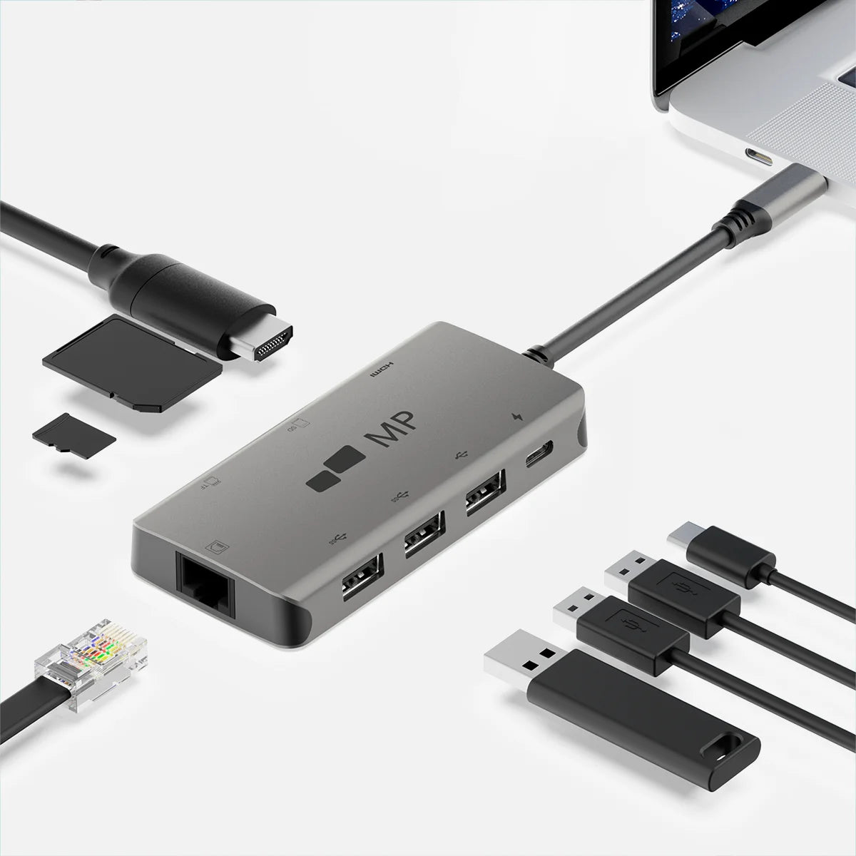 8 in 1 USB-C Hub with 4K HDMI